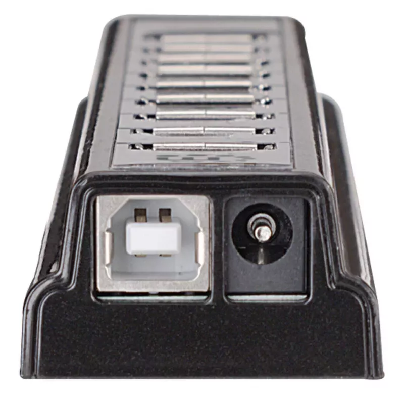 Hub USB Manhattan USB-A 10 portas, 480 Mbit/s, preto