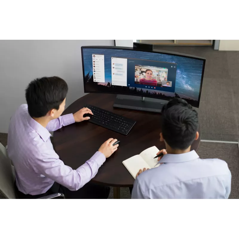 HP USB teclado premium, tamanho completo (100 %), com fios, USB, membrana, preto