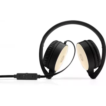 HP headset estéreo H2800 (preto com dourado seda), com fios, chamadas/música, 125 g, headset, preto, dourado