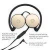 HP headset estéreo H2800 (preto com dourado seda), com fios, chamadas/música, 125 g, headset, preto, dourado