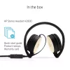 HP headset estéreo H2800 (preto com dourado seda), com fios, chamadas/música, 125 g, headset, preto, dourado