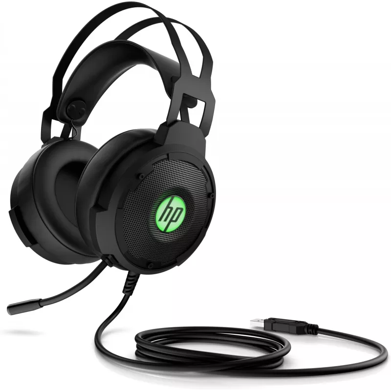 Headset HP Pavilion Gaming 600, com fios, gaming, 360 g, headset, preto, verde