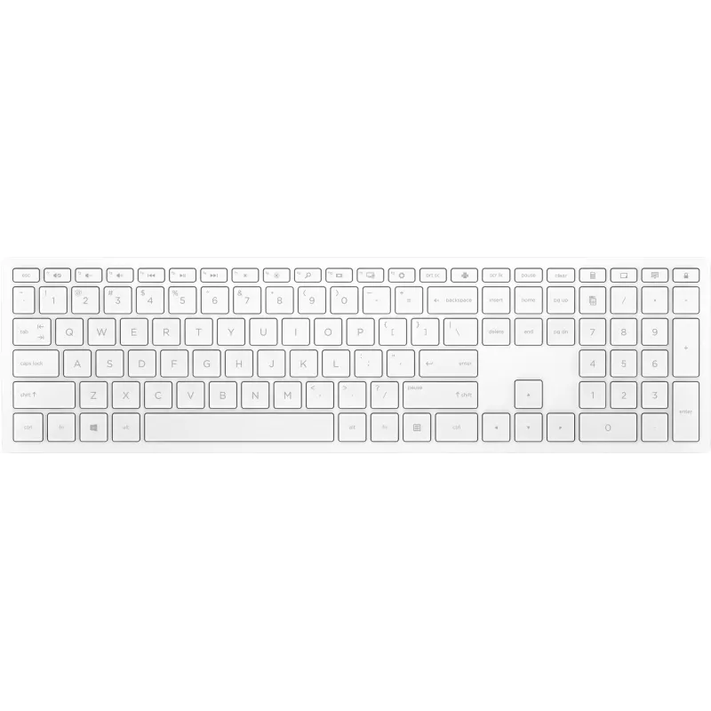 Teclado HP Pavilion Wireless 600 branco, tamanho completo (100%), sem fios, RF sem fios, mecânico, branco