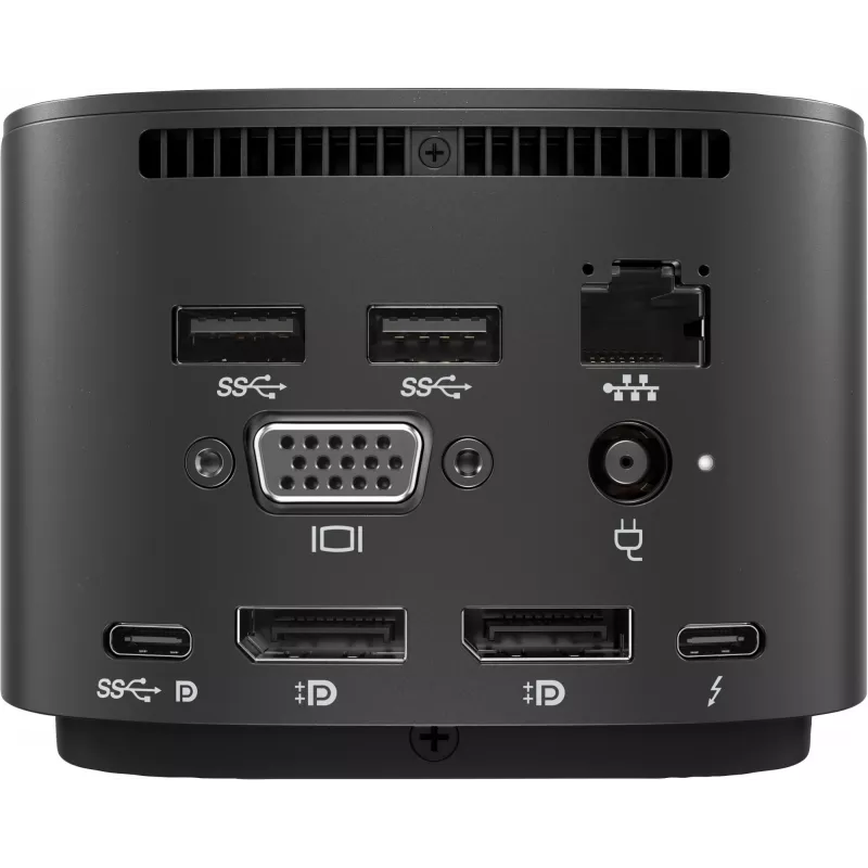 HP Thunderbolt Dock G2 com cabo combo, com fios, Thunderbolt, preto, Kensington, China, HP