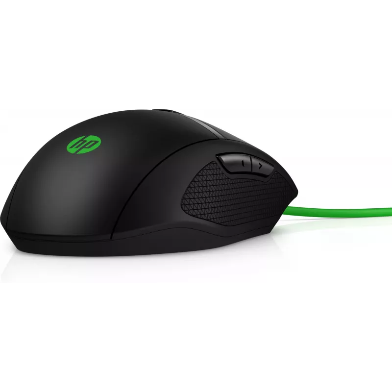 Rato HP Pavilion Gaming 300, ambidestro, ótico, USB Type A, 5000 dpi, preto, verde