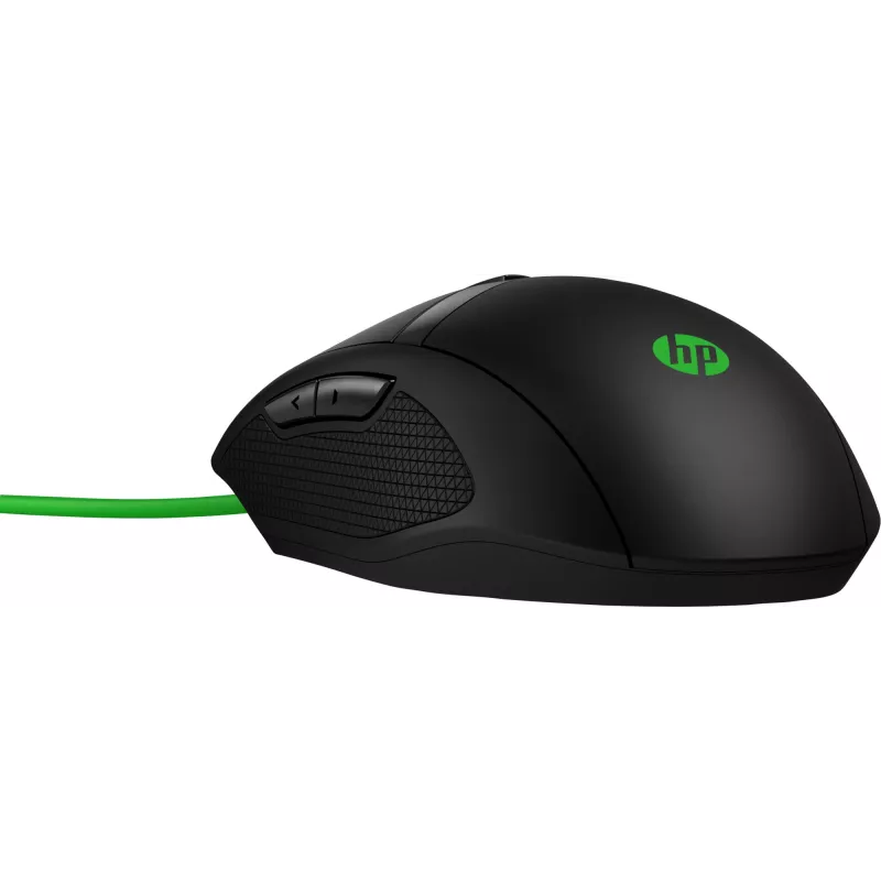 Rato HP Pavilion Gaming 300, ambidestro, ótico, USB Type A, 5000 dpi, preto, verde
