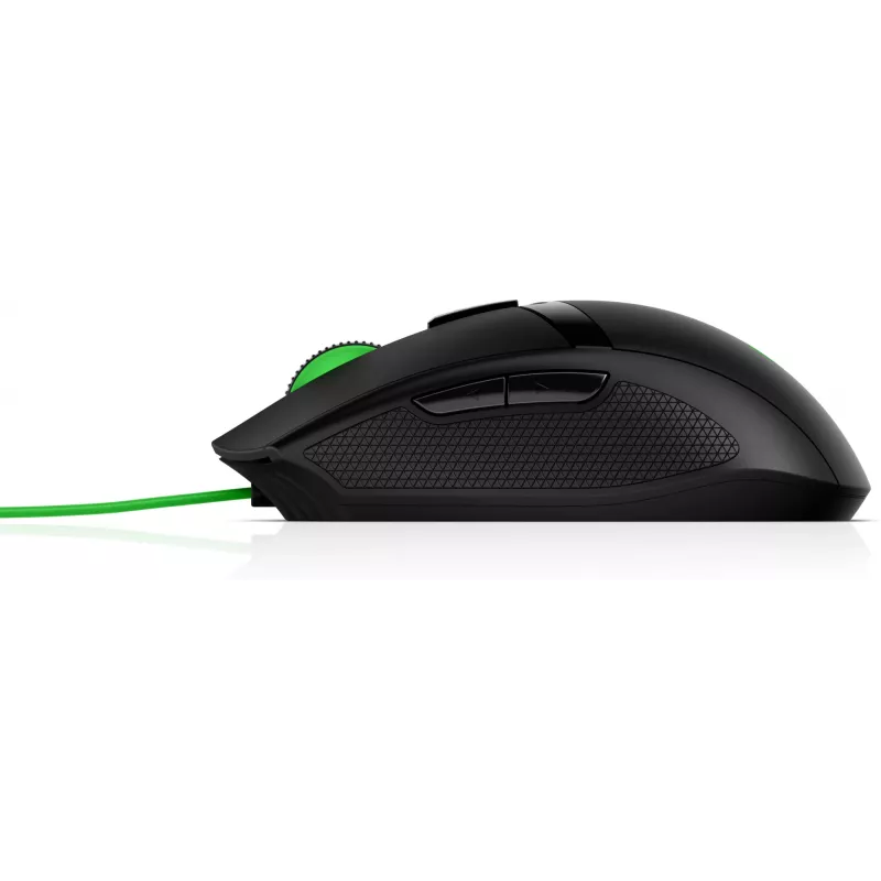 Rato HP Pavilion Gaming 300, ambidestro, ótico, USB Type A, 5000 dpi, preto, verde