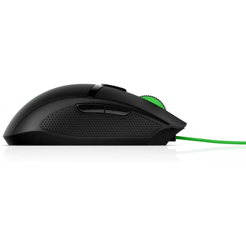 Rato HP Pavilion Gaming 300, ambidestro, ótico, USB Type A, 5000 dpi, preto, verde