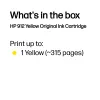 Tinteiro original HP 912 amarelo, amarelo, 1 unid., 315 páginas
