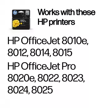 Tinteiro original HP 912XL alto rendimento amarelo, amarelo, 1 unid., 700 páginas