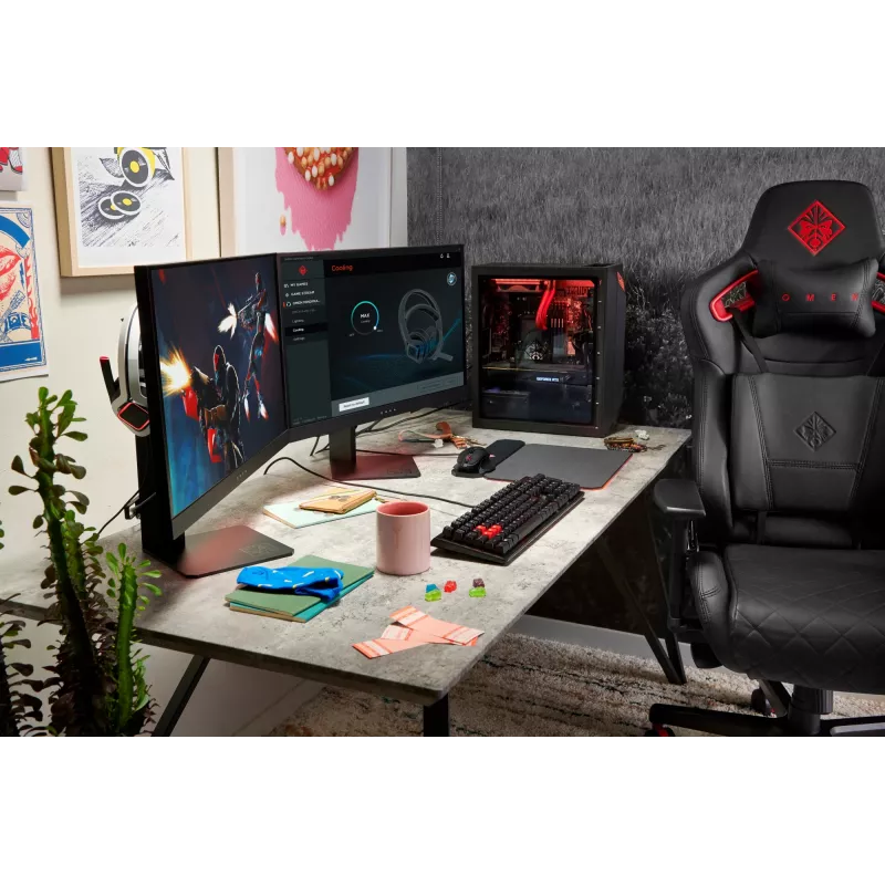 HP OMEN X 27 monitor 68,6 cm (27 polegadas) 2560 x 1440 píxeis Quad HD preto (recondicionado)