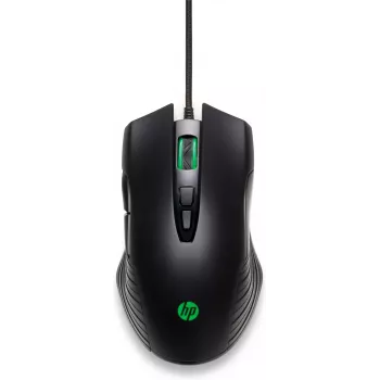 Rato gaming HP X220 com retroiluminação, ambidestro, ótico, USB Type-A, 3600 DPI, preto