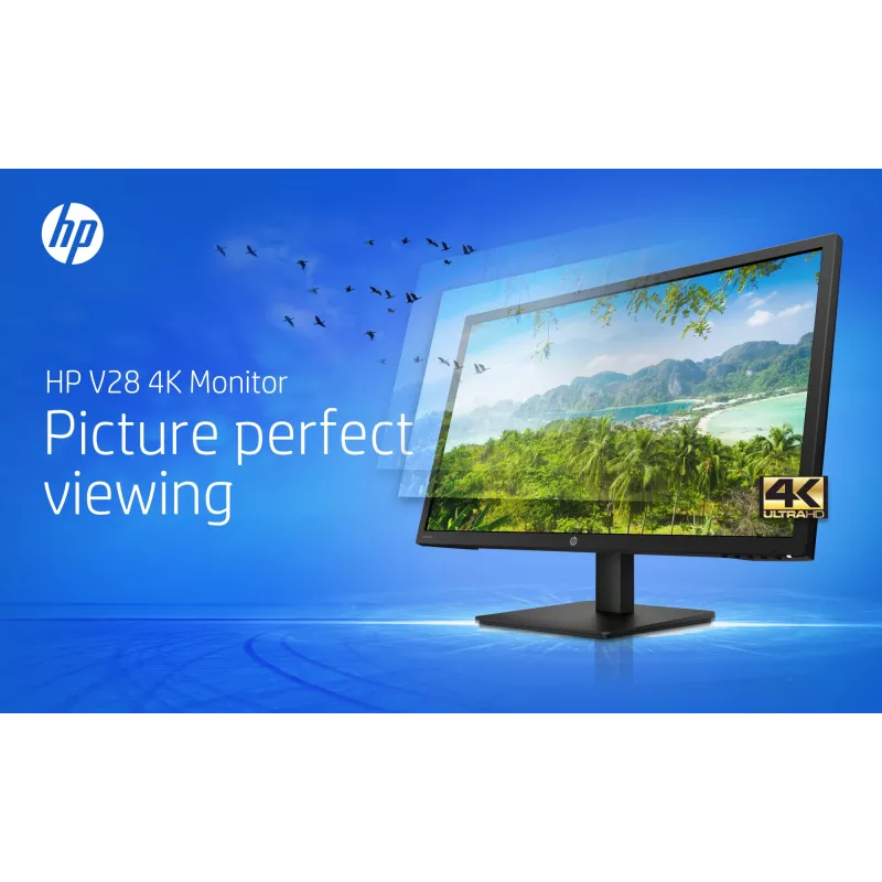 Monitor de computador HP V28 71,1 cm (28 polegadas) 3840 x 2160 píxeis 4K Ultra HD LED preto
