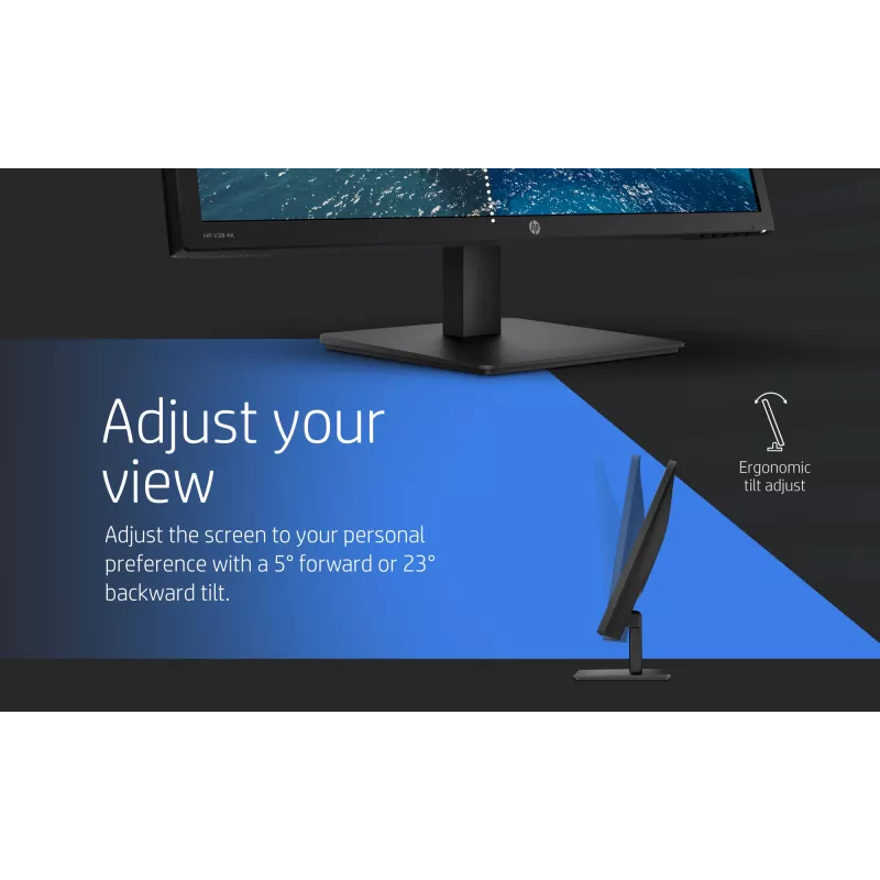 Monitor de computador HP V28 71,1 cm (28 polegadas) 3840 x 2160 píxeis 4K Ultra HD LED preto