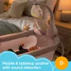 Móbil de berço Fisher-Price Rainbow Showers, berço, som, luz de presença, temporizador integrado, tecido, plástico