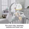 Móbil de berço Fisher-Price Rainbow Showers, berço, som, luz de presença, temporizador integrado, tecido, plástico
