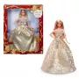 Boneca Barbie Signature 2025 Holiday Fashion, boneca de coleção sazonal, loira com vestido prateado e dourado