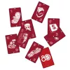 Jogo de cartas UNO Mattel 80th Ruby Red para crianças e noites de família