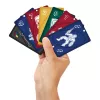 Jogo de cartas UNO Mattel 80th Ruby Red para crianças e noites de família