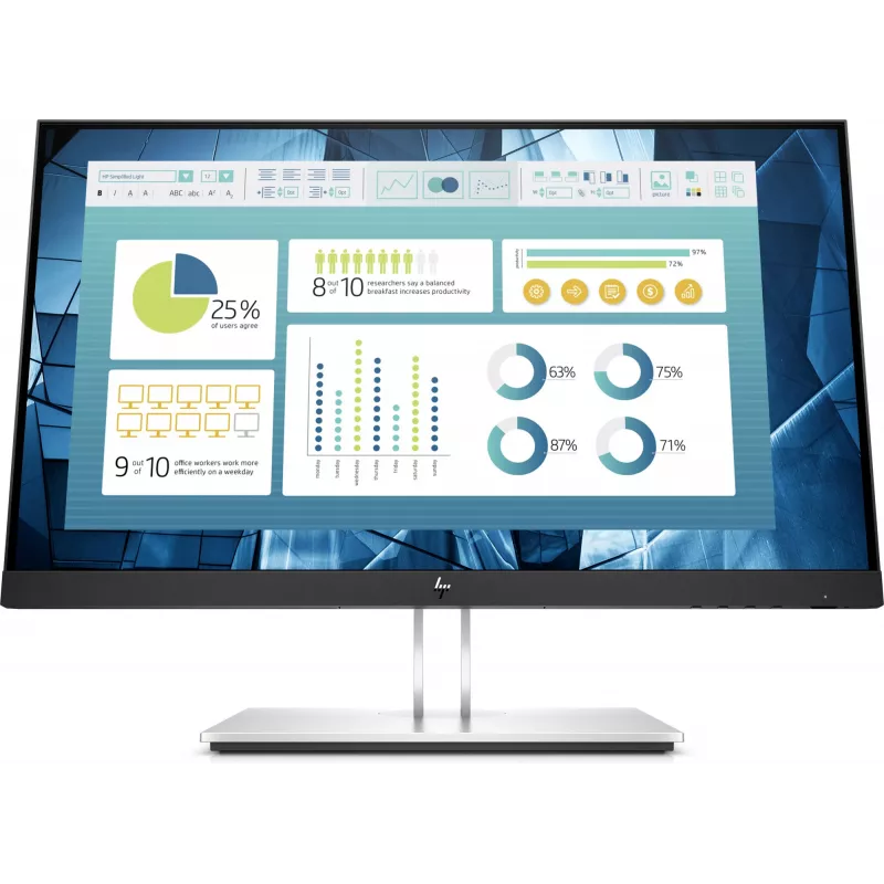 Monitor de computador HP E-Series E22 G4 54,6 cm (21,5 polegadas) 1920 x 1080 píxeis Full HD LCD preto, prateado