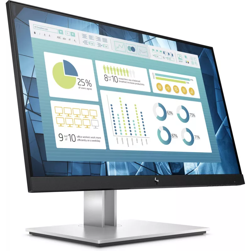 Monitor de computador HP E-Series E22 G4 54,6 cm (21,5 polegadas) 1920 x 1080 píxeis Full HD LCD preto, prateado