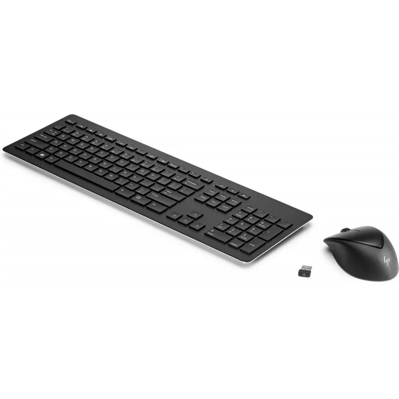 Rato e teclado HP Wireless Rechargeable 950MK, tamanho completo, sem fios, mecânico