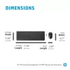 Rato e teclado HP Wireless Rechargeable 950MK, tamanho completo, sem fios, mecânico