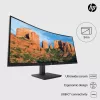 Monitor curvo HP P34hc G4 WQHD USB-C, 86,4 cm (34 polegadas), 3440 x 1440 píxeis, Wide Quad HD, LCD, 5 ms, preto