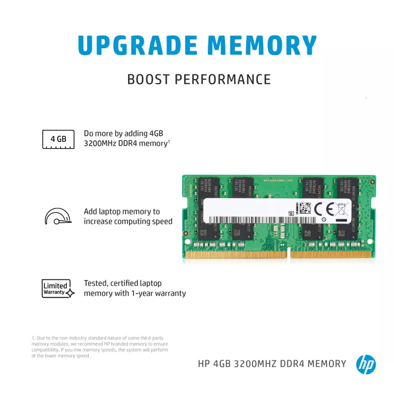 Módulo de memória HP 286H5AA 4 GB 1 x 4 GB DDR4 260-Pin SO-DIMM