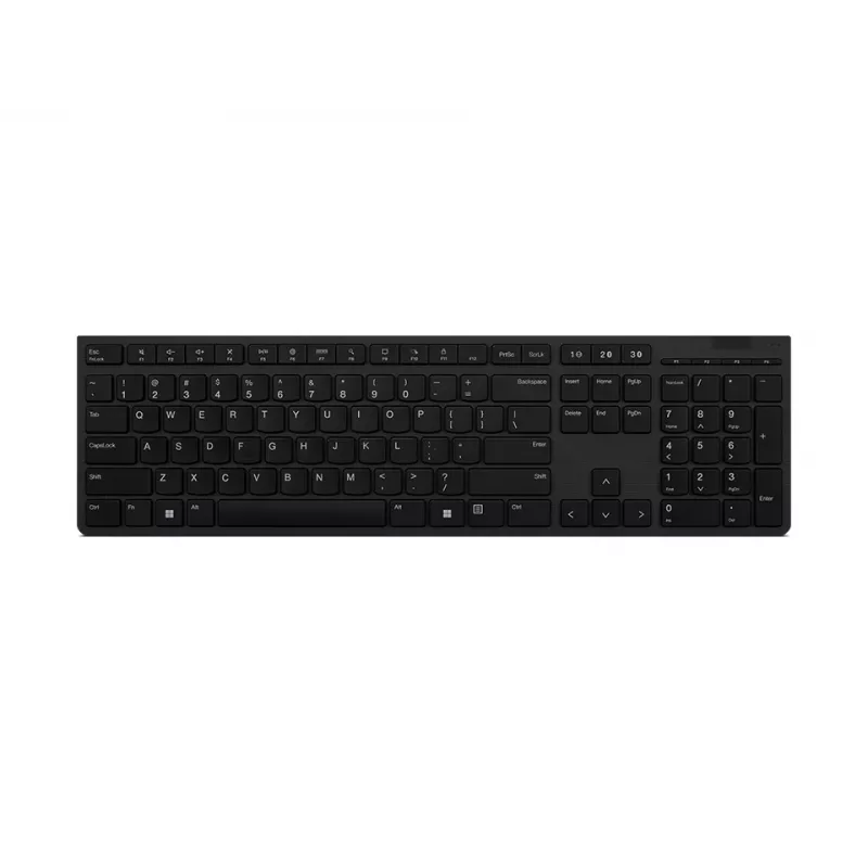 Teclado de escritório Lenovo 4Y41K04031 RF sem fios + Bluetooth inglês dos EUA cinzento