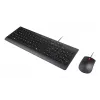Conjunto de teclado e rato USB de tamanho completo com fios Lenovo 4X31R64409 — layout 100%, cabo de 1,8 m, preto, dinamarquês