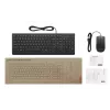 Conjunto de teclado e rato USB de tamanho completo com fios Lenovo 4X31R64409 — layout 100%, cabo de 1,8 m, preto, dinamarquês