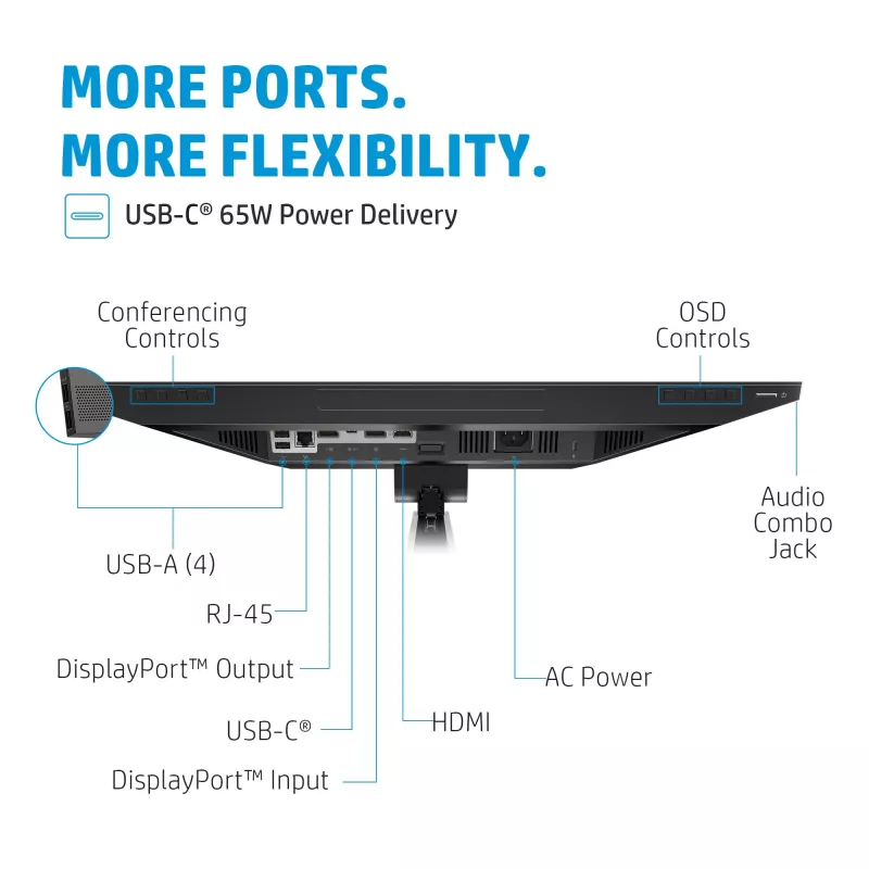 HP E24m G5 monitor Full HD de 23,8 polegadas, 1920x1080 (40Z32E9#ABB)