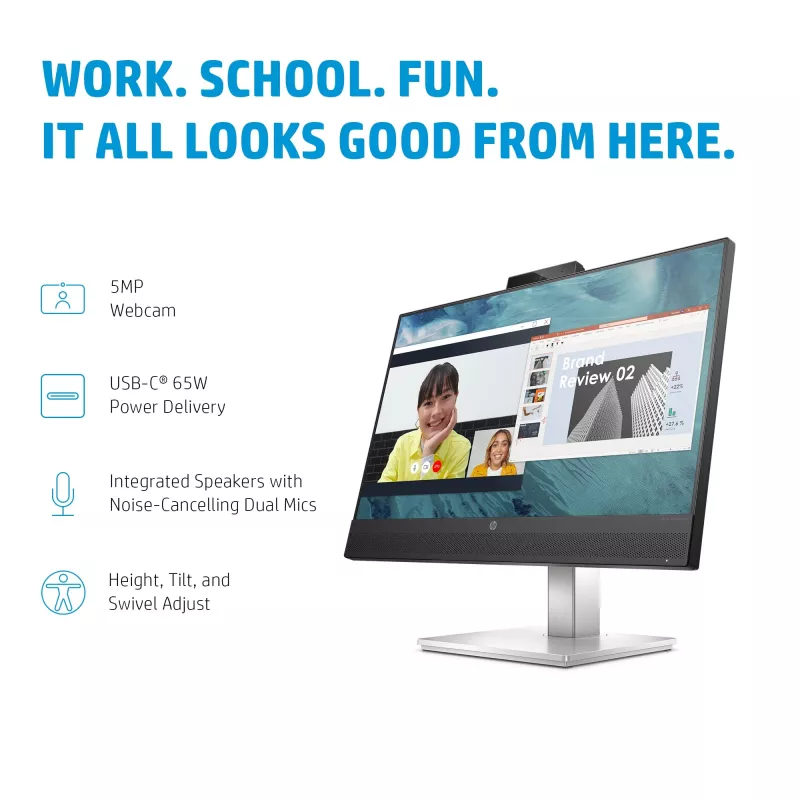 HP E24m G5 monitor Full HD de 23,8 polegadas, 1920x1080 (40Z32E9#ABB)