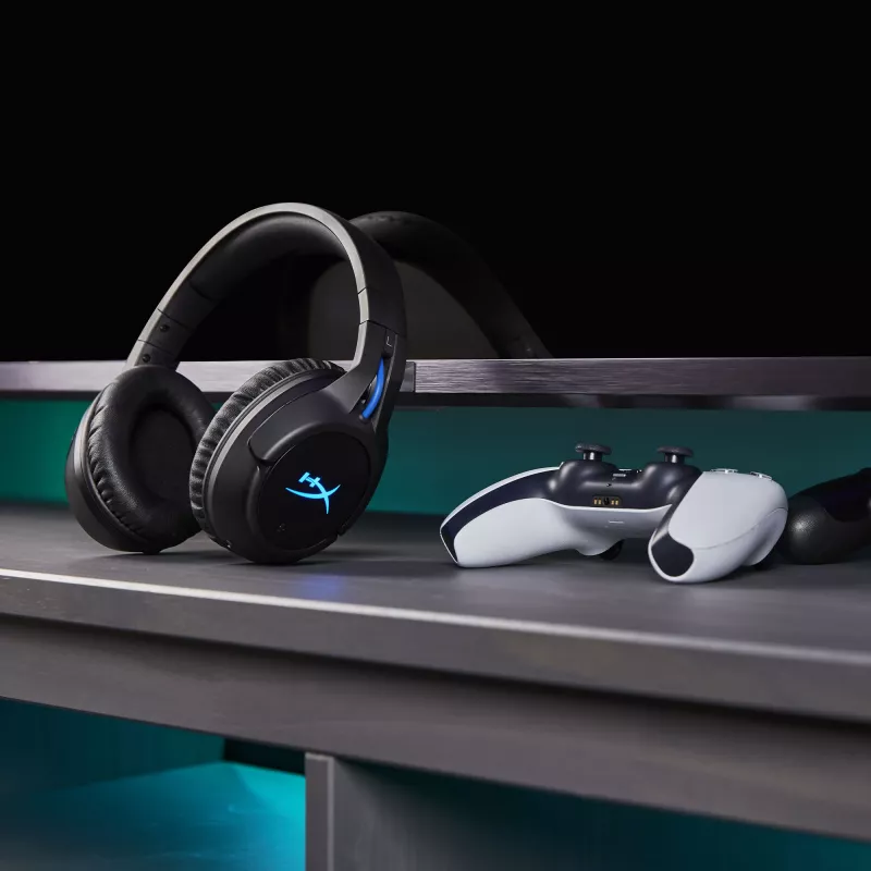 Headset gaming sem fios HyperX Cloud Flight (preto-azul) - PS5-PS4