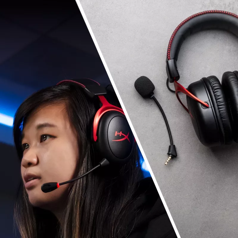 Headset gaming HyperX Cloud II Wireless (preto-vermelho)