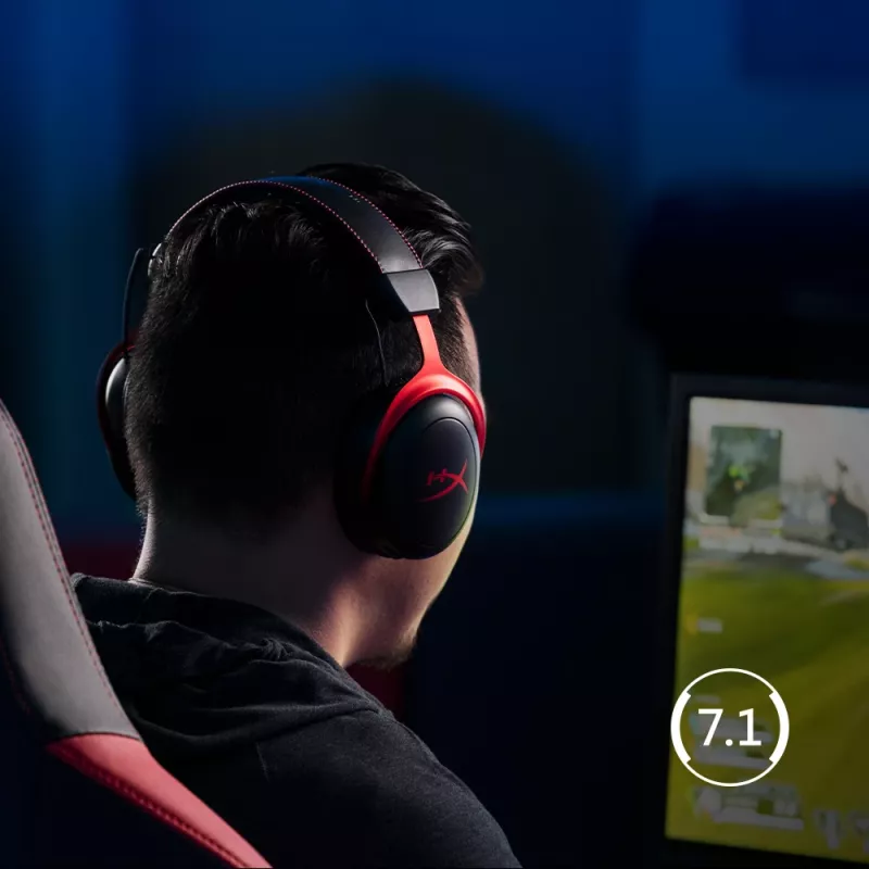 Headset gaming HyperX Cloud II Wireless (preto-vermelho)