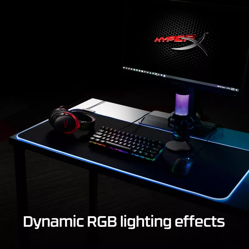 Tapete de rato gaming RGB HyperX Pulsefire Mat - tecido (XL)