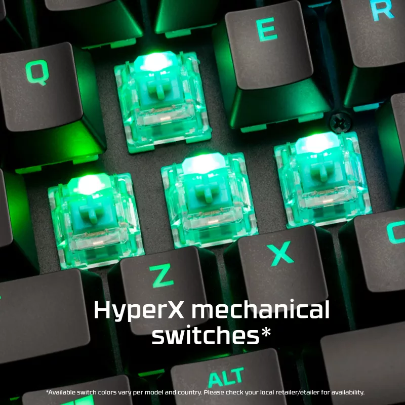 Teclado gaming mecânico HyperX Alloy Origins 65 – HX Aqua (layout US)