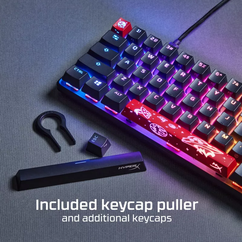 Teclado gaming mecânico HyperX Alloy Origins 65 – HX Aqua (layout US)