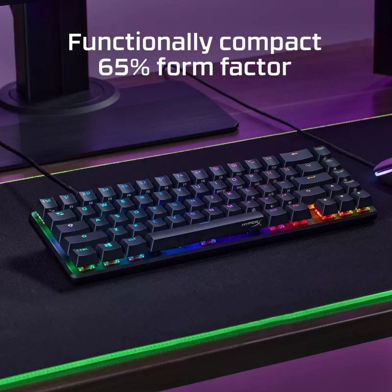 Teclado gaming mecânico HyperX Alloy Origins 65 – HX Aqua (layout US)