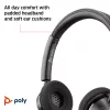 Headset HP Poly Poly Blackwire 3320 USB-A, com fios, escritório/call center, 130 g, headset, preto