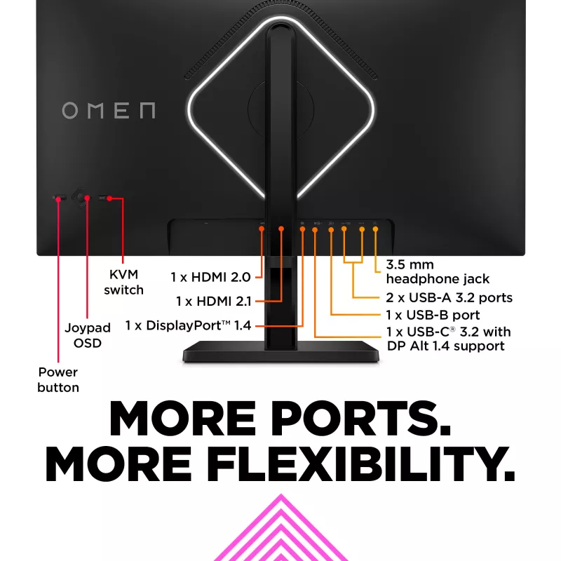 Monitor gaming OMEN by HP 27 polegadas UHD 144 Hz – OMEN 27k