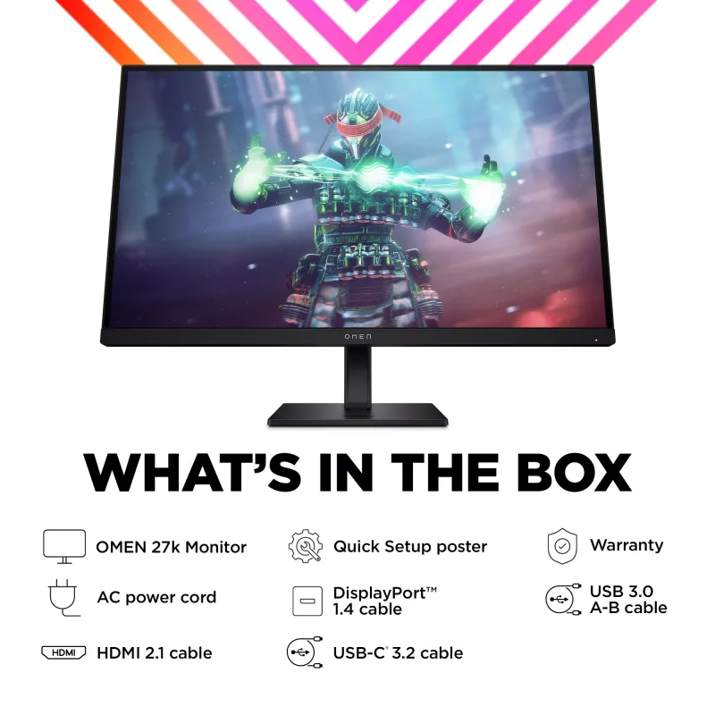 Monitor gaming OMEN by HP 27 polegadas UHD 144 Hz – OMEN 27k