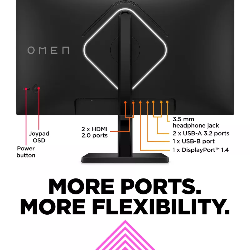 Monitor gaming OMEN by HP 27 polegadas QHD 240 Hz – OMEN 27qs