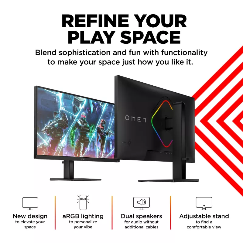 Monitor gaming OMEN by HP 27 polegadas QHD 240 Hz – OMEN 27qs