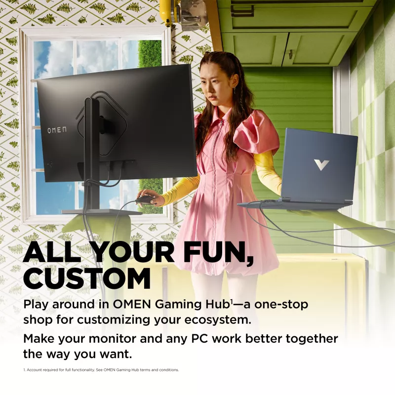 OMEN by HP 31,5 polegadas QHD 165Hz monitor gaming curvo - OMEN 32c (recondicionado)