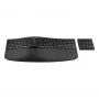 Teclado sem fios ergonómico HP 965, tamanho completo (100%), sem fios, RF sem fios + Bluetooth, membrana, preto