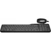 Teclado com fios HP 405 multi-dispositivo com retroiluminação, tamanho completo (100%), com fios, USB, membrana, preto