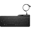 Teclado com fios HP 405 multi-dispositivo com retroiluminação, tamanho completo (100%), com fios, USB, membrana, preto